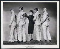 Johnny Sands, Sterling Hayden, Anne Baxter, William Holden, and Sonny Tufts in Blaze of Noon