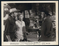 Randolph Scott, Karin Booth, and Bill Williams in The Cariboo Trail