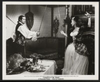 Bob Hope, Basil Rathbone, and Joan Fontaine in Casanova's Big Night
