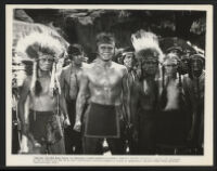 Cast members in a scene from Cattle Queen of Montana