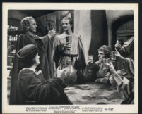 Fredric March, Derek Bond, and other cast members in Christopher Columbus