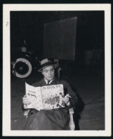 Charles Boyer on the set of Confidential Agent