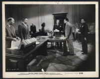 Frank Cady, Broderick Crawford, Carl Benton Reid, Roland Winters, Glenn Ford, and other cast members in "Convicted."