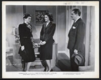 Ellen Drew, Warner Baxter, and Wanda Perry in The Crime Doctor's Manhunt