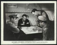 Alan Hale, Cary Grant, John Garfield, and Robert Hutton in Destination Tokyo