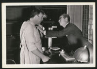 Andy Devine and director Frank Tuttle on the sets of Doctor Rhythm.