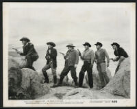 Randolph Scott and the rest of the Doolin Gang in a scene from The Doolins of Oklahoma
