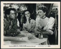 John Ireland, Dona Drake and Louise Allbritton in a scene from The Doolins of Oklahoma