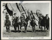 Randolph Scott and the Doolin Gang in a scene from The Doolins of Oklahoma
