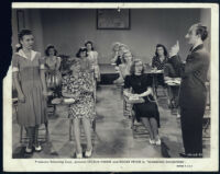 Janet Shaw, Gale Storm, Cecilia Parker, Sig Arno and extras in Gambling Daughters.