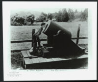 Buster Keaton comes face to face with a cannon in The General