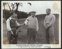 Cast members on the golf course with Guy Kibbee and Joe Kirkwood, Jr. in Gentleman Joe Palooka