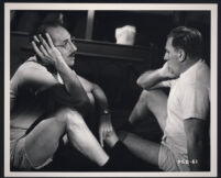 Gorucho Marx and William Bendix in a scene from A Girl in Every Port