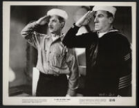 Groucho Marx and William Bendix salute in A Girl in Every Port