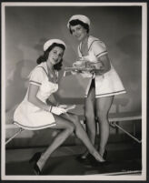 Chili Williams and Virginia Linden as carhops in A Girl in Every Port