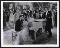 Kenny Baker, Andrea Leeds, Vera Zorina, Adolphe Menjou and cast members in The Goldwyn Follies