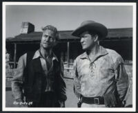 Richard Denning and Dennis Morgan in The Gun that Won the West