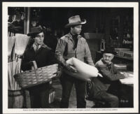 Audie Murphy, Susan Cabot, and James P. Stone in Gunsmoke