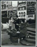 Vera-Ellen and Richard Todd in London after filming Happy-Go-Lovely