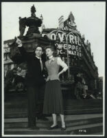 Vera-Ellen and Richard Todd in London after filming Happy-Go-Lovely