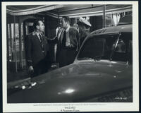 Macdonald Carey, Ed Randolph, and William Hall in Hazard
