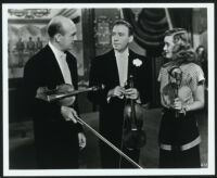 Jack Benny, Bette Davis, and Joesph Szigeti in Hollywood Canteen