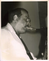 Ernie Watts playing the saxophone in Los Angeles, October 1995 [descriptive]