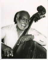Andy Simpkins playing the double bass in Los Angeles [descriptive]
