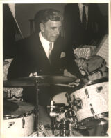 Louis (Louie) Bellson playing drums in Los Angeles, November 1995 [descriptive]