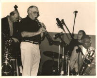 Putter Smith, Nick Brignola, Joe LaBarbera and Cecil Payne (L-R) performing in Los Angeles, June 1999 [descriptive]