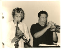 Jane Bunnett and Larry Cramer performing in Los Angeles, July, 1999 [descriptive]