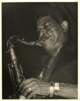 George Coleman playing a saxophone, Los Angeles, August 1995 [descriptive]