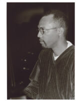 Billy Childs playing the piano in Los Angeles, September 1999 [descriptive]