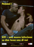 Pensaci! HIV - una nuova infezione su due tocca uno di noi [inscribed]