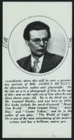 Portrait of Aldous Huxley, the ultra-modern author and playwright