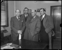 Jerry Geisler, Frank L. James, George Les Bruneman, and Joe Filkas, Los Angeles, 1934