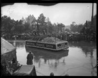 San Bernardino's National Orange Show float in the Rose Parade, Pasadena, 1934