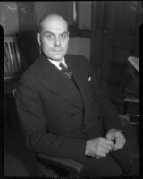 Louis R. Glavis, director of investigation for the Department of the Interior, in the office of U.S. Attorney Peirson Hall.