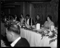 Prince and Princess Kaya of Japan seated with the Japanese Consul of Southern California, Tomokazu Hori, and his wife, Los Angeles, 1934