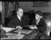 Mayor Frank L. Shaw and Dwight Long, Los Angeles, 1930s