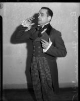 Tenor Luis de Ibarguen sings Rodolfo's part in "La Boheme," Los Angeles, 1935