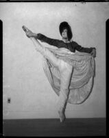 Performer posing for La Boheme at the Shrine Auditorium, Los Angeles, 1935