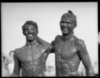 Mud covered students at Los Angeles Junior College, February 1936