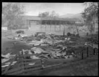 Remains of ranch touched by fire in Malibu, circa October 1935