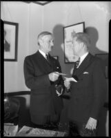 US Senator William Gibbs McAdoo meets with Robert Riddell