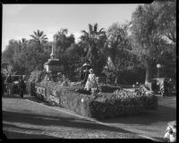 "Pilgrim Days" float at Tournament of Roses Parade, Pasadena, California, 1936