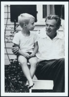 Aldous Huxley with grandson Trevenen Huxley [descriptive]