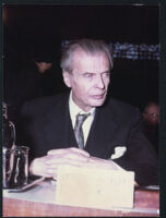Aldous Huxley at the Food and Agriculture Organization of the United Nations Conference, Rome, 1963