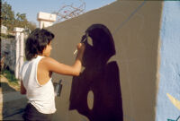 Assistant helping on David Botello Mural