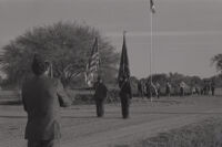 Veteran's funeral ceremony at local cemetary